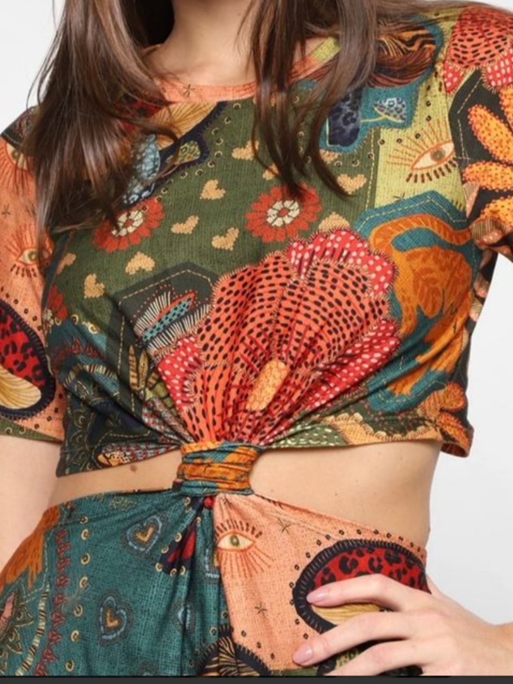 Farm Rio Patch Cropped Dress - Picture 4 of 4